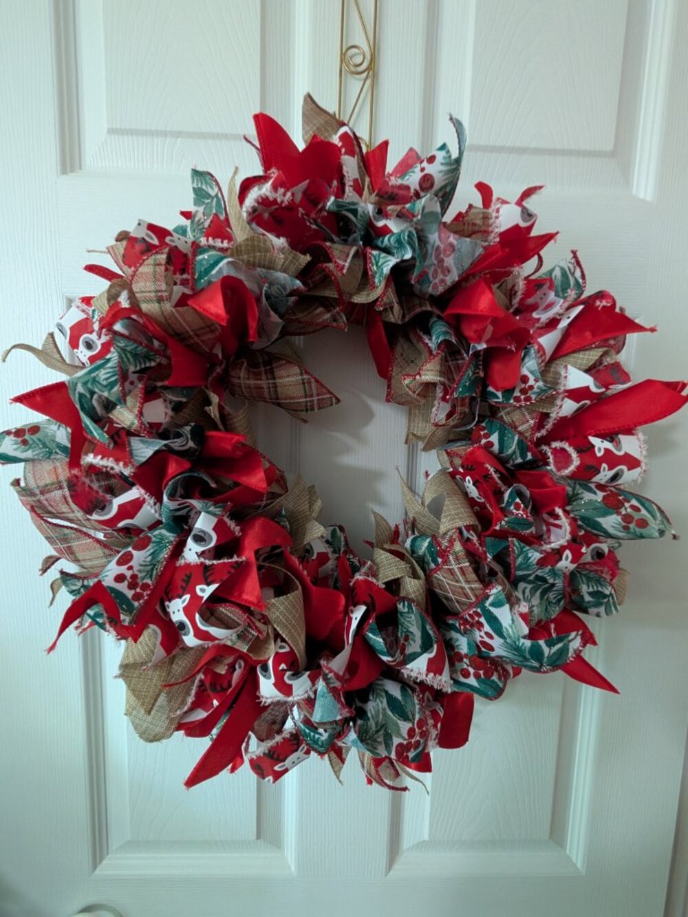 Handmade Ribbon Christmas Wreath